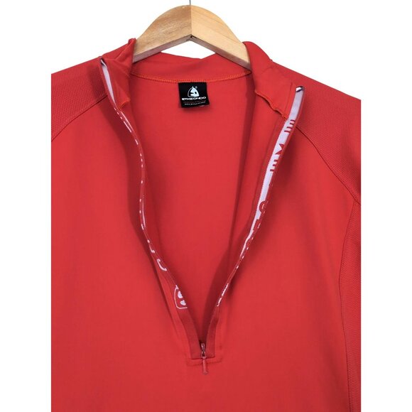 Etxeondo Cycling Jersey Womens M Orange Short Sleeve Half Zip Pockets Road Bike - Picture 6 of 11
